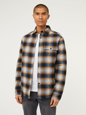 Checked Quilted Shacket Men at ASDA