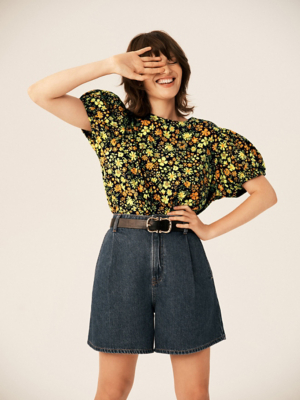 Yellow Ditsy Floral Top Women at ASDA