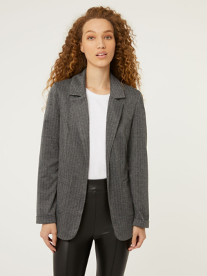Grey Herringbone Blazer Women at ASDA