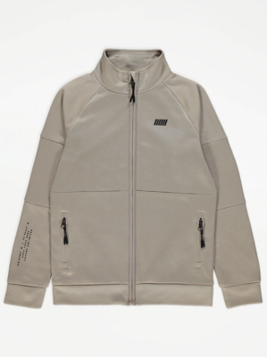 Neutral Panelled Zip Up Jacket Kids at ASDA