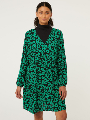 asda green floral dress