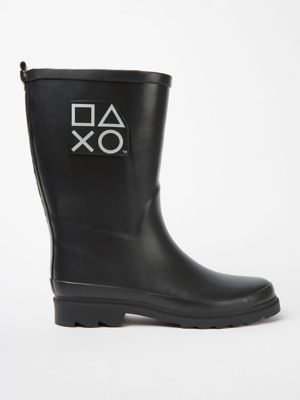 PlayStation Logo Print Wellington Boots Kids at ASDA