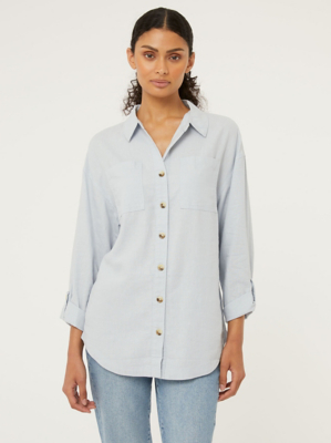 JP 1880 Camicia Maniche Lunghe In Misto Lino | Taglie Forti L-8XL | Uomo