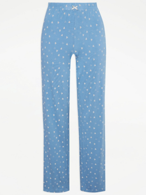 Light Blue Heart Pyjama Bottoms Women at ASDA