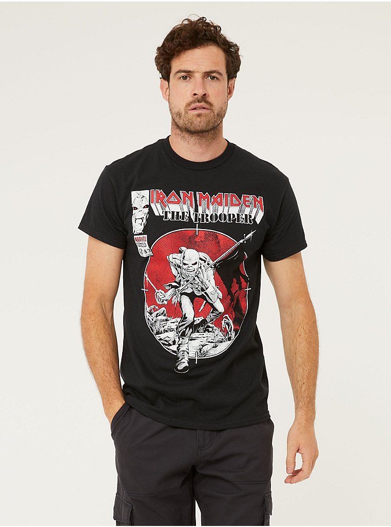 Marvel Iron Maiden Graphic Print T-Shirt | Men | George at ASDA