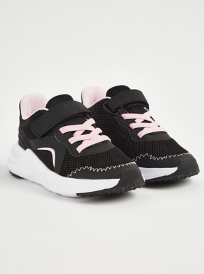 Black Mesh Sports Trainers Kids at ASDA
