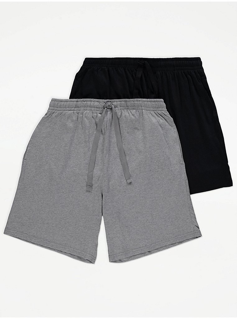 Grey Jersey Lounge Shorts 2 Pack | Men | George at ASDA