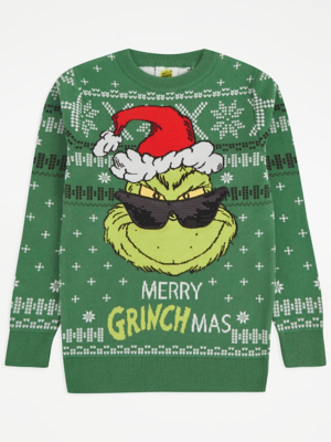 The Grinch Green Fairisle Christmas Jumper | Kids | George at ASDA