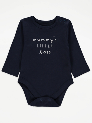 Navy Mummy’s Little Boss Bodysuit Baby at ASDA