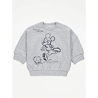 Disney Mickey Mouse Grey Football Sketch Sweater