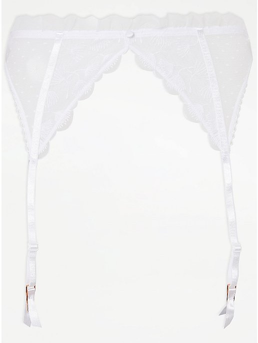 Entice White Dandelion Embroidered Suspenders | Women | George at ASDA