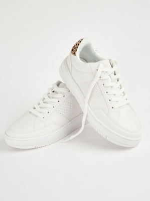 White Animal Heel Leisure Trainers Women at ASDA
