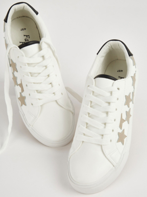 White Star Lace Up Pumps Women at ASDA