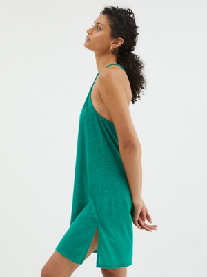 Green Plait Halter Neck Beach Dress Women at ASDA