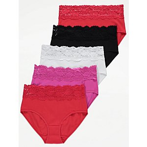 Lace Trim Full Briefs 5 Pack, Sale & Offers