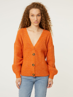 Orange Longline Button Cardigan | Women | George at ASDA