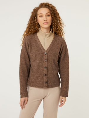 Brown Soft Touch Cardigan Women at ASDA
