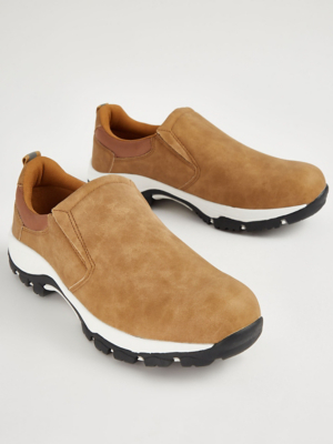 Tan Slip On Active Shoes Men at ASDA