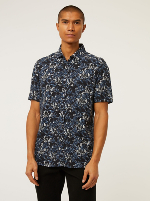 Blue Floral Shirt Men at ASDA