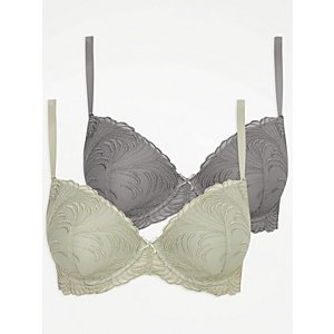 Embroidered T-Shirt Bras 2 Pack, Sale & Offers