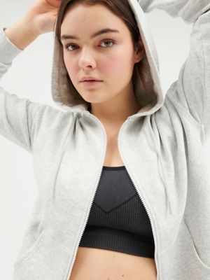 Grey Basic Zip Through Hoodie | Women | George at ASDA