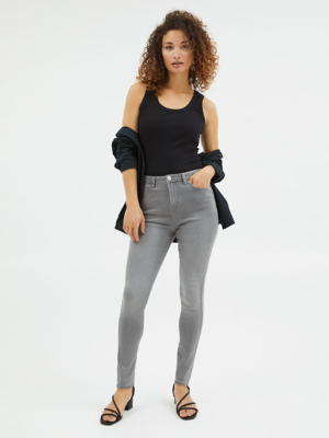 Grey Wash Cia High Waisted Skinny Jeans Women at ASDA