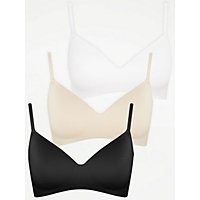 Non-Wired T-Shirt Bras 3 Pack | Lingerie | George at ASDA