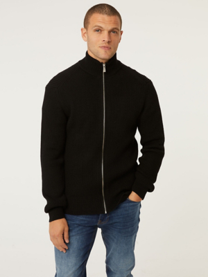 mens zip up cardigan asda