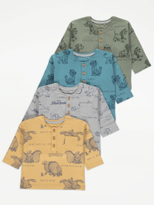 Disney Character Long Sleeve Tops 4 Pack Baby at ASDA
