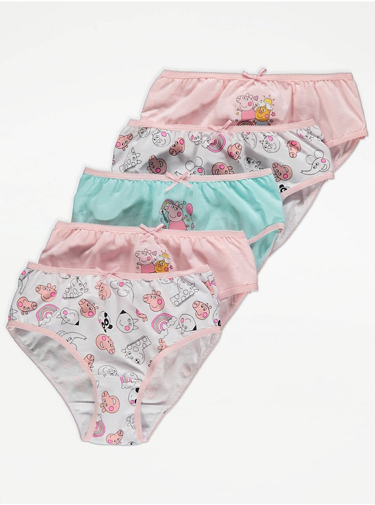 Peppa Pig Girls Panties Underwear - 8-Pack Toddler/Little Kid/Big Kid Size  Briefs