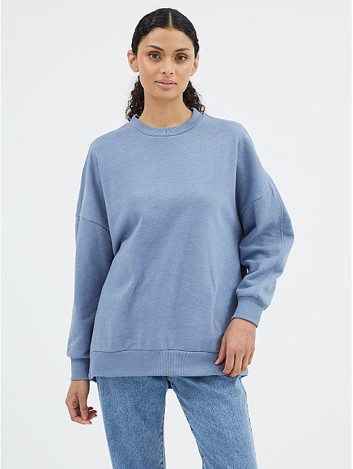 Blue Oversized Longline Sweatshirt | Women | George at ASDA