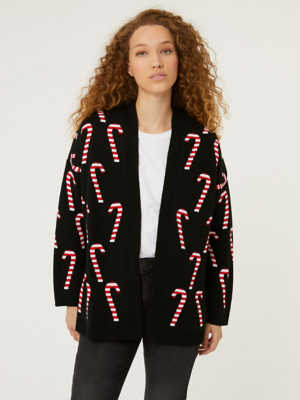 Candy Cane Pattern Cardigan Women at ASDA