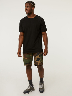 Khaki Camouflage Print Cargo Shorts Men at ASDA