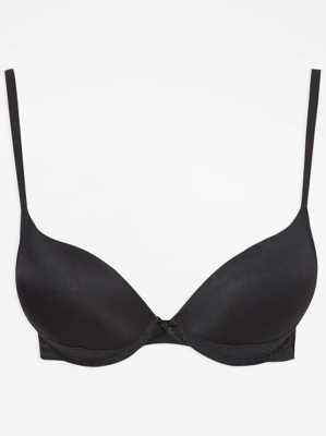 Black 2 Sizes Bigger Plunge Bra Women at ASDA