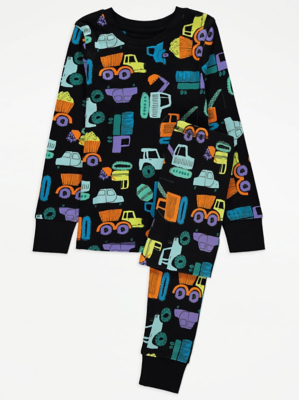 Black Transport Print Pyjamas | Sale & Offers | George at ASDA