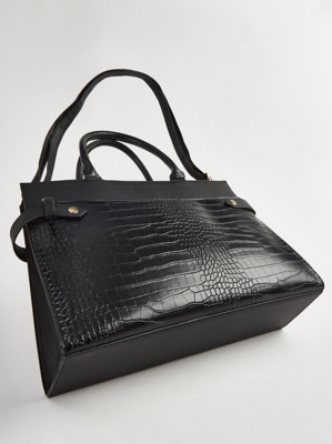 Black Croc Laptop Bag Women at ASDA