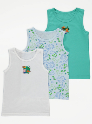 Peppa Pig Pig Vests 3 Pack Kids at ASDA