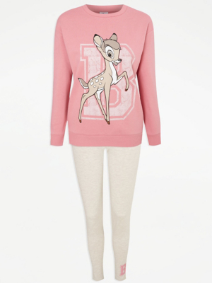 Disney Bambi Pink Sweater Pyjamas | Women | George at ASDA