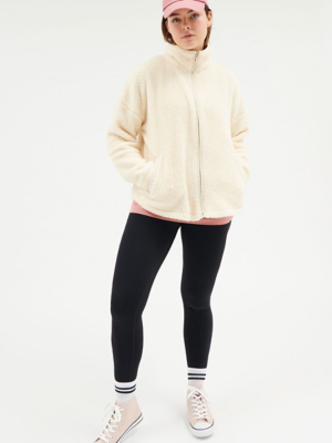Cream Zip Up Fleece Women at ASDA