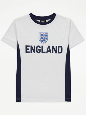 White England Football TShirt Kids at ASDA