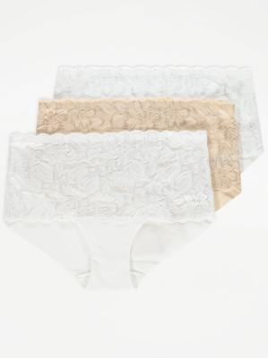 3-Pack Mid-Rise Lace Brief Bundle