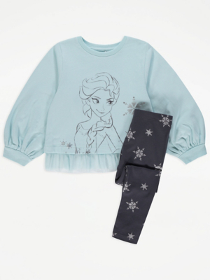 Disney Frozen Elsa Character Sweatshirt and Leggings Outfit Kids at ASDA