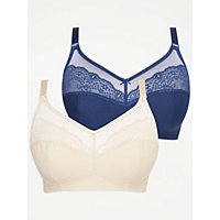 Post Surgery Non Padded Lace Bras 2 Pack - George at ASDA