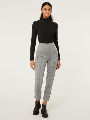 Grey Checked Trousers Women at ASDA