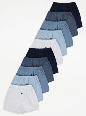 Basic Boxers 10 Pack Kids at ASDA