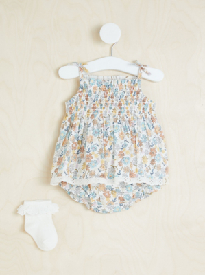 Billie Faiers Floral Top Bloomers and Socks Outfit Baby at ASDA