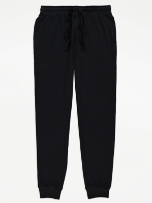 Black Jersey Loungewear Bottoms Men at ASDA