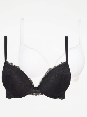 2 Sizes Bigger Lace Bras 2 Pack Sale & Offers at ASDA