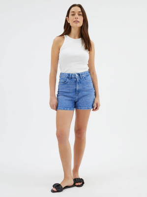 Skye Light Blue Wash Stretch Denim Shorts Women at ASDA