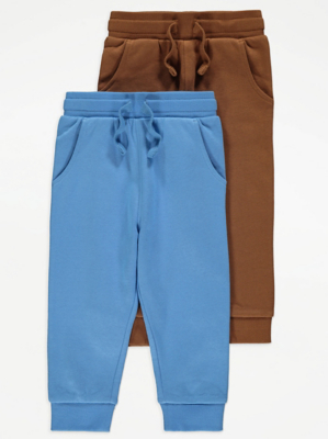 Brown Jersey Joggers 2 Pack Kids at ASDA